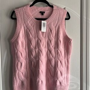 torrid Pink Cable Knit Sleeveless Crewneck Sweater Vest